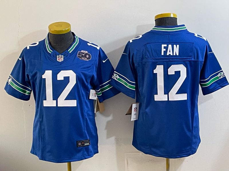 Youth 2026 Seattle Seahawks #12 Fan Blue 3th generations Nike Limited NFL Jersey style 002